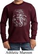 Kids Yoga Shirt 3D Ganesha Darks Long Sleeve Tee T-Shirt