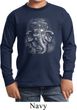 Kids Yoga Shirt 3D Ganesha Darks Long Sleeve Tee T-Shirt