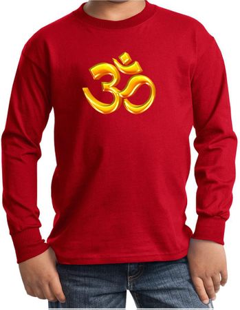 Kids Yoga Shirt 3D OM Long Sleeve
