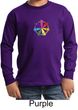 Kids Yoga Shirt 7 Chakra Circle Long Sleeve Tee T-Shirt