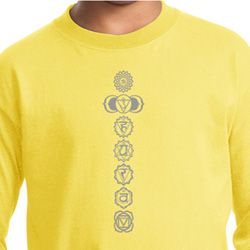 Kids Yoga Shirt 7 Chakras Meditation Youth Long Sleeve Shirt