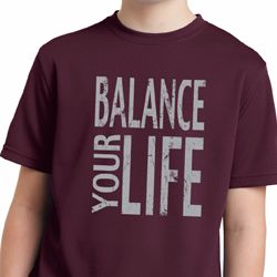 Kids Yoga Shirt Balance Your Life Moisture Wicking Tee T-Shirt