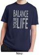 Kids Yoga Shirt Balance Your Life Moisture Wicking Tee T-Shirt