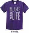 Kids Yoga Shirt Balance Your Life Tee T-Shirt