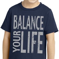 Kids Yoga Shirt Balance Your Life Toddler Tee T-Shirt