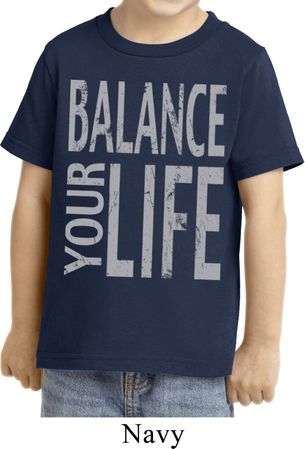 Kids Yoga Shirt Balance Your Life Toddler Tee T-Shirt