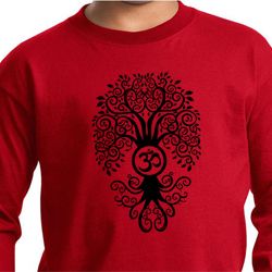 Kids Yoga Shirt Black Bodhi Tree Long Sleeve Tee T-Shirt