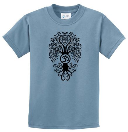 Kids Yoga Shirt Black Bodhi Tree Tee T-Shirt