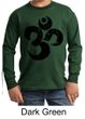 Kids Yoga Shirt Black Distressed OM Long Sleeve Tee T-Shirt
