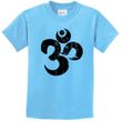 Kids Yoga Shirt Black Distressed OM Tee T-Shirt