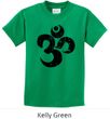 Kids Yoga Shirt Black Distressed OM Tee T-Shirt