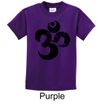 Kids Yoga Shirt Black Distressed OM Tee T-Shirt