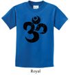 Kids Yoga Shirt Black Distressed OM Tee T-Shirt