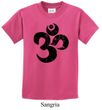 Kids Yoga Shirt Black Distressed OM Tee T-Shirt