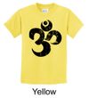 Kids Yoga Shirt Black Distressed OM Tee T-Shirt