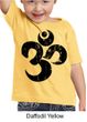 Kids Yoga Shirt Black Distressed OM Toddler Tee T-Shirt