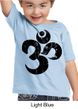Kids Yoga Shirt Black Distressed OM Toddler Tee T-Shirt