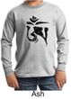 Kids Yoga Shirt Black Tibetan Om Long Sleeve