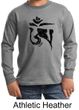 Kids Yoga Shirt Black Tibetan Om Long Sleeve
