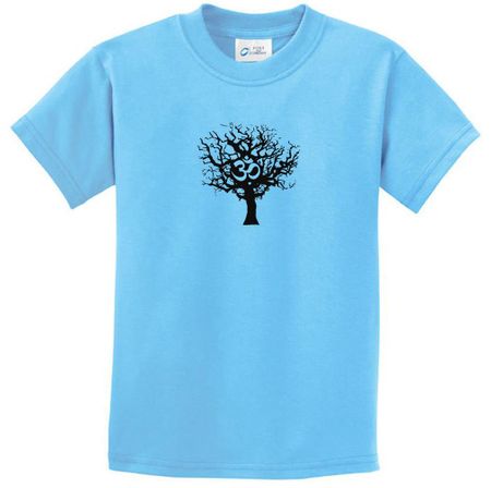 Kids Yoga Shirt Black Tree of Life Youth Tee T-Shirt