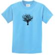 Kids Yoga Shirt Black Tree of Life Youth Tee T-Shirt