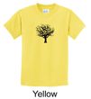 Kids Yoga Shirt Black Tree of Life Youth Tee T-Shirt
