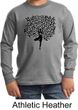 Kids Yoga Shirt Black Tree Pose Long Sleeve Tee