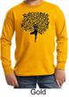 Kids Yoga Shirt Black Tree Pose Long Sleeve Tee