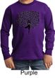 Kids Yoga Shirt Black Tree Pose Long Sleeve Tee