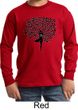 Kids Yoga Shirt Black Tree Pose Long Sleeve Tee