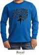 Kids Yoga Shirt Black Tree Pose Long Sleeve Tee