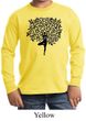 Kids Yoga Shirt Black Tree Pose Long Sleeve Tee
