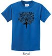 Kids Yoga Shirt Black Tree Pose Tee T-Shirt