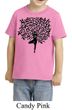 Kids Yoga Shirt Black Tree Pose Toddler Tee T-Shirt