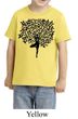 Kids Yoga Shirt Black Tree Pose Toddler Tee T-Shirt