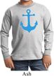 Kids Yoga Shirt Blue Anchor Long Sleeve Tee T-Shirt