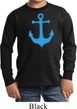Kids Yoga Shirt Blue Anchor Long Sleeve Tee T-Shirt