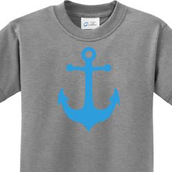 Kids Yoga Shirt Blue Anchor Tee T-Shirt