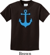 Kids Yoga Shirt Blue Anchor Tee T-Shirt