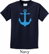 Kids Yoga Shirt Blue Anchor Tee T-Shirt