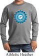 Kids Yoga Shirt Blue Vishuddha Long Sleeve Tee T-Shirt