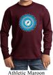 Kids Yoga Shirt Blue Vishuddha Long Sleeve Tee T-Shirt