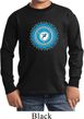 Kids Yoga Shirt Blue Vishuddha Long Sleeve Tee T-Shirt