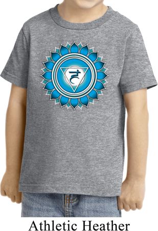 Kids Yoga Shirt Blue Vishuddha Toddler Tee T-Shirt