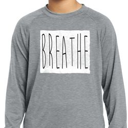 Kids Yoga Shirt Breathe Dry Wicking Long Sleeve Tee T-Shirt