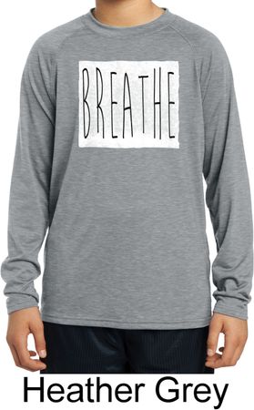 Kids Yoga Shirt Breathe Dry Wicking Long Sleeve Tee T-Shirt