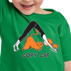 Kids Yoga Shirt Copy Cat Toddler Tee T-Shirt