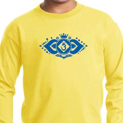 Kids Yoga Shirt Floral Ajna Long Sleeve Tee T-Shirt