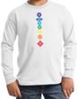 Kids Yoga Shirt Floral Chakras Long Sleeve Tee T-Shirt