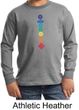 Kids Yoga Shirt Floral Chakras Long Sleeve Tee T-Shirt